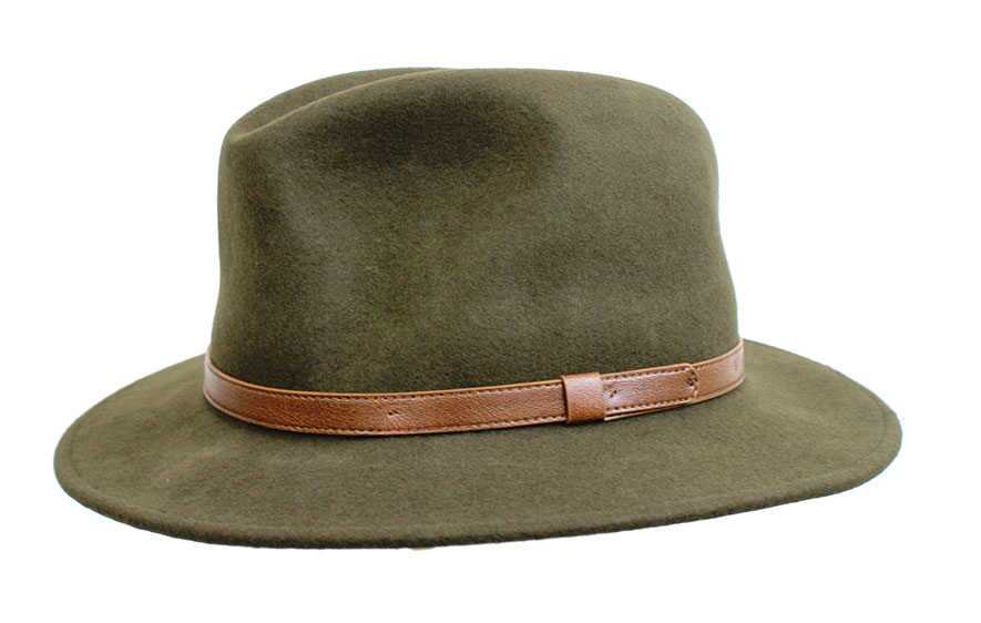 Green Wool Felt Arizona Crushable Hat Denton Hats