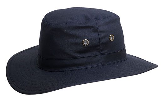 Navy Colombia Wax Hat - Denton Hats